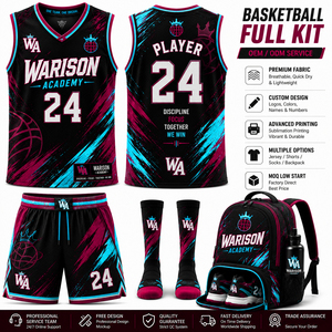 High Quality Basketball Uniform Set 100% Polyester Sublimation Basketball Jersey Short Set With Sock And Bags - Product Image 5