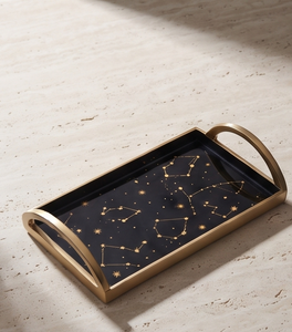 Plateau de service rectangulaire en émail, motif constellations, en métal, pour table basse, hôtel, restaurant, ensemble de salle à manger - Vente en gros - Product Image 5