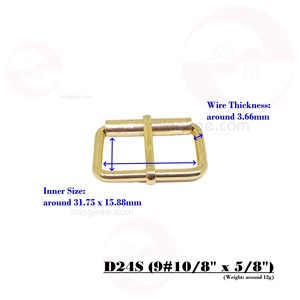MING KEE METAL 31mm Leather Handbag <b>Bag</b> Square Rectangular Metal Pin Buckles Wire Iron <b>Roller</b> Roll for Dog Collar - Product Image 2