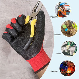 Wholesale 40-80g/Pair Industrial Acrylic/Leather Anti-Static Heat Resistant Safety Work <b>Gloves</b> Tapered Cuff for Industrial Use - Product Image 2