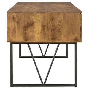 Scrivania Sonoma Rustic Nutmeg a 4 cassetti, elegante scrivania per computer con un tocco di stile - Product Image 6