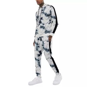 Trajes Deportivos de Algodón Personalizados de Alta Calidad con Estampado Tie Dye, Resistentes al Viento, para Hombres Adultos, Conjuntos Deportivos Tie Dye de Tallas Grandes, Venta al Por Mayor - Product Image 1