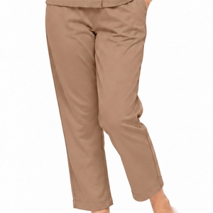 Conjunto de Pijama para Mujer de Dos Piezas, Top de Manga Corta y Pantalones de Estilo Recto con Bolsillos Laterales - Product Image 5