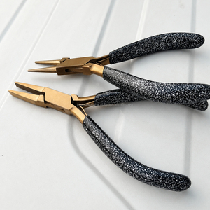 Professional Stainless Steel Jewelry Making Tool Kit Flat Nose and Round Nose Pliers Set for <b>Beading</b> and Wire Work - Product Image 1