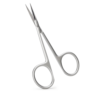 Ciseaux à ongles de haute précision pour usage professionnel en salon de beauté, ciseaux de manucure incurvés en acier inoxydable avec manche en acier - Product Image 1