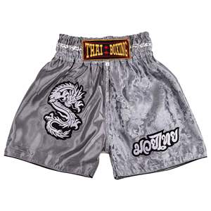 Pantalones Cortos de Muay Thai para Hombre, Estampado Satinado, Cintura Elástica, para Entrenamiento, Gimnasio, Kickboxing, Ligeros - Product Image 1