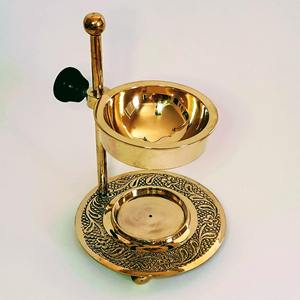 เตาเผาธูปโลหะรูปใบไม้แบบคลาสสิก ชุบทอง เป็นมิตรกับสิ่งแวดล้อม ทนทาน ออร์แกนิค ไร้ควัน ธูปบริสุทธิ์ - Product Image 2