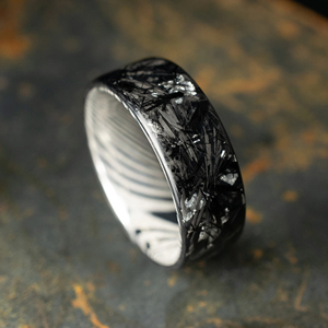 Polished Interior Comfort Damascus <b>Rings</b> Premium Handcrafted Damascus <b>Rings</b> Unique Design Jewelry Damascus <b>Rings</b> - Product Image 3