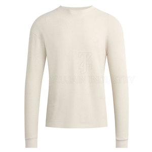 Camiseta de Hombre Estilo Moderno, Tejido Waffle, Cómoda, Mezcla de Algodón, Manga Larga, Informal, Ligera, para Uso Diario - Product Image 6