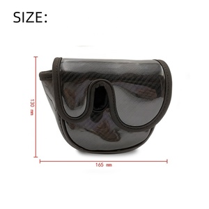SOSH4 PU Leather Blade Style <b>Golf</b> Putter Headcover Solid Black Waterproof Magnetic Closure Dust-Proof Durable Design - Product Image 2