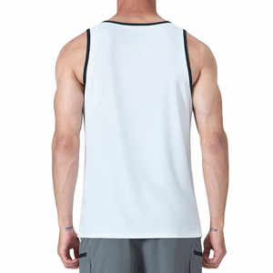 Camiseta sin mangas de algodón personalizada, estilo singlet, con efecto lavado ácido, para gimnasio, para hombre, con estampado personalizado, de corte oversize - Product Image 4