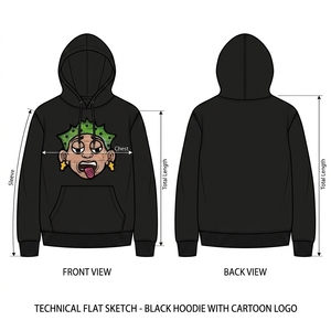 เสื้อฮู้ดดี้โอเวอร์ไซส์ผ้าผสมโพลีเอสเตอร์คอตตอนคุณภาพสูง น้ำหนัก 260 กรัม พิมพ์ลาย DTF ด้านหลัง จัดส่งฟรี ปรับแต่งได้ ขายส่ง - Product Image 5
