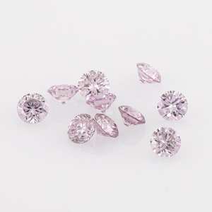 Diamante suelto de corte redondo de 1 mm a 3 mm, color púrpura intenso cultivado en laboratorio, para la fabricación de joyas, color elegante, pulido a mano en India. - Product Image 2