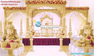 Deslumbrante Mandap Maharani para Bodas de Lujo, Estilo Moderno, Conjunto de Decoración de Mandap Bollywood, Novedad en Decoración de Bodas con Temática Bollywood, Sídney - Product Image 2