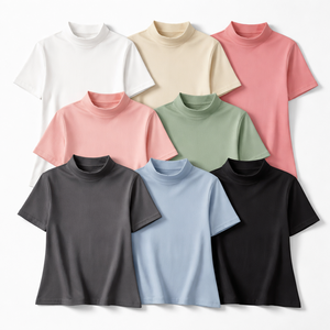 Camisetas de Cuello Alto Personalizadas al por Mayor para Mujer - Proveedor OEM para Compras al por Mayor - Product Image 5
