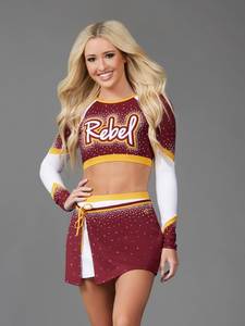 Tenues d'entraînement Majorette de haute qualité pour femmes adultes, uniformes de danse pour équipe avec broderie, 100% polyester, impression numérique - Product Image 2