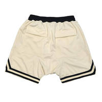 Shorts décontractés pour hommes en tissu peigné avec poche avant, broderie de logo personnalisée, style urbain, couleur unie, 100 % coton, coupe-vent et respirant