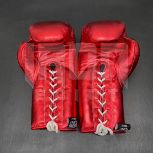 No Boxing No Life Gants de boxe professionnels en cuir de vachette de qualité supérieure à lacets, avec rembourrage épais à 4 couches, respirants - Product Image 4