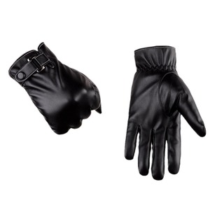 Guantes de Carreras de Cuero, Protección Completa para los Dedos, Resistentes al Viento, Correa de Muñeca Ajustable con Cierre de Hebilla, Unisex, para Actividades al Aire Libre - Product Image 1