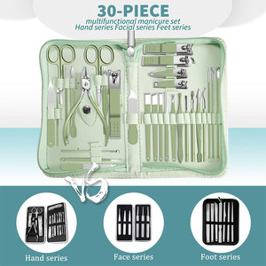Manicure Set Professional Nail Clippers Kit <b>Pedicure</b> Care <b>Tools</b> Stainless Steel Women Grooming Kit for Travel - Product Image 3