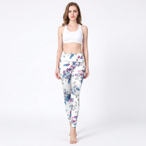 Leggings de Yoga de Cintura Alta con Estampado Floral, Largos, de Spandex y Poliéster, Pantalones Deportivos para Mujer - Product Image 2