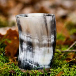 Verre à vin en corne de bœuf véritable de haute qualité, personnalisable, style Viking, poli, motif animal, religieux, écologique, pour eau et bière - Product Image 3