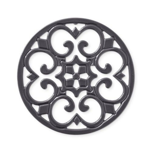 Luxury Filigree Cast Aluminum Metal Trivet Round Heat Resistant Hot Pot Stand Vintage Silver Kitchen <b>Table</b> <b>Protector</b> Mat - Product Image 3