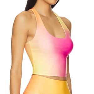 Top corto sin mangas para mujer, hermoso Sujetador deportivo de Yoga sin costuras, Top de lona de secado rápido para Fitness, corto y transpirable - Product Image 3