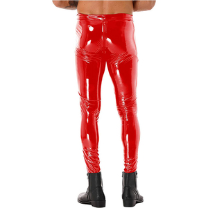 Luxury <b>Men's</b> Genuine <b>Leather</b> <b>Pants</b> Modern Slim Fit Straight Black Button Fly Windproof Breathable Eco-Friendly Streetwear - Product Image 3