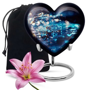 Urna Funeraria en Forma de Corazón con Diseño de Cardenal y Flores, Recuerdo Conmemorativo para Adultos, Urna Decorativa Personalizable - Product Image 5