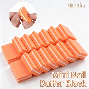 Limes à ongles miniatures jetables en acier inoxydable orange, double face, grain 100, 9 cm, emballage en boîte colorée pour manucure - Product Image 2