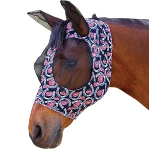 Durable Customizable <b>Mesh</b> Fly Mask with Ears & Nose for Horses UV Protection Breathable <b>Insect</b> Shield Comfortable Summer Use - Product Image 1