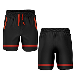 Pantalones Cortos Deportivos Casuales para Hombre, de Color Sólido, de Secado Rápido, de Poliéster Tejido, con Cintura Ajustable con Cordón y Raya Lateral, de Tiro Medio - Product Image 4