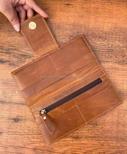 Nouveaux vrais cheveux faits à la main sur les portefeuilles de peau pour les femmes portefeuille mince à deux volets en cuir véritable pochette à pression sac à main véritable peau de vache sac à main - Product Image 6