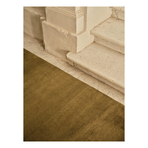 Tapis tissé à la main Olive Taupe, tapis d'appoint premium tissé à la main Olive Brown, tapis texturé uni fait main - Product Image 4
