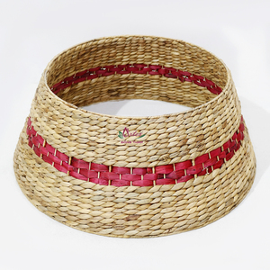 High Quality Wicker Water Hyacinth Seagrass <b>Christmas</b> <b>Tree</b> <b>Stand</b>, Foldable <b>Tree</b> Base Cover For <b>Christmas</b> Decoration - Product Image 1