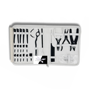 Kit de herramientas de plástico y acero inoxidable impermeable con micro alicates de bucle, tijeras, peines y estuche para técnicos de salón - Eliminación de extensiones - Product Image 5