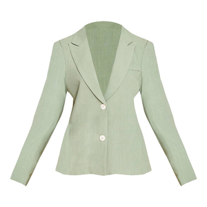 Blazer Vert Menthe Sur Mesure pour Femme, Veste de Travail Décontractée à Bouton Unique, Costume Élégant pour Dames, Manteaux de Mode, Vente en Gros OEM ODM - Product Image 3