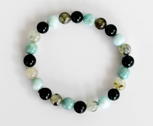 Pulseras de Feng Shui de Primera Calidad con Cuentas de Cristal de Sodalita, Angelita y Calcedonia de 8mm para el Chakra del Tercer Ojo, Elegantes y al por Mayor - Product Image 2