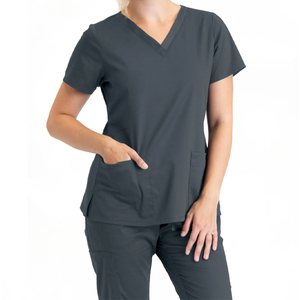 Tenues d'hôpital unisexes pour médecins et infirmières avec tissu respirant et logo brodé personnalisé - Product Image 4