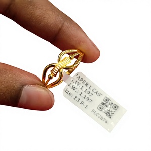 22K Solid Gold <b>Ring</b> for Women Traditional <b>Indian</b> Filigree Design Handcrafted Pure Gold Finger <b>Ring</b> Wedding Fine Jewelry - Product Image 2