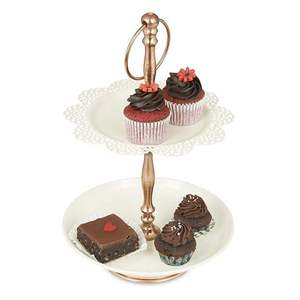Support à gâteau en métal doré de luxe moderne, plateau de présentation de desserts, design européen, support de service décoratif pour mariage et fêtes à bas prix - Product Image 5