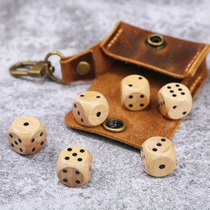 Monedero de cuero genuino con cordón, mini bolsa de piel de vaca hecha a mano, bolsa retro de cuero para guardar dados, pequeña cartera de almacenamiento - Product Image 1