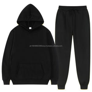 High Street Fashion Survêtements personnalisé luxe 3D Silicone hommes avoine foncé et léger flocage Stretch surdimensionné sweats à capuche et pantalon - Product Image 2