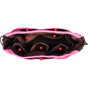 Organizer per Borsa in Tela Resistente con 10 Tasche, Grande Inserto Rosa, Accessorio per Borse da Donna - Product Image 3