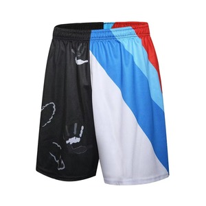Pantalones cortos sublimados personalizados con cremallera, transpirables, de secado rápido, impermeables, para gimnasio, entrenamiento, correr, deportes, fitness, casuales - Product Image 1