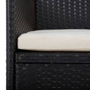 Set di 2 sedie in polyrattan nero e acciaio - Product Image 6