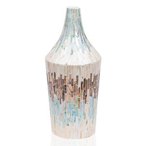 Delightful <b>Tall</b> MOP Inlay Vase Decorative <b>Table</b> Vase Modern Artistic Flower Vase Accent Ideal For Living Room Home Decor Styling - Product Image 3