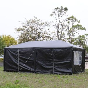 Tenda Nera 10x20 per Matrimoni ed Eventi all'Aperto con 6 Pareti Laterali Rimovibili, Gazebo Impermeabile per Feste e Cerimonie - Product Image 4