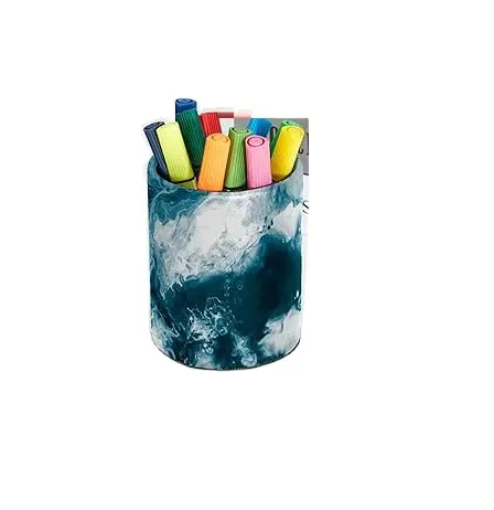 marble pen holder New Factory custom Desk Marble Pattern Pen Pot Holder Stand Pencil Cup for Desk Organizer